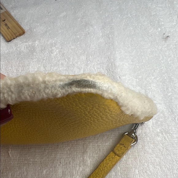 Coach 2015 Mustard Yellow Leather Wristlet - Picture 5 of 6